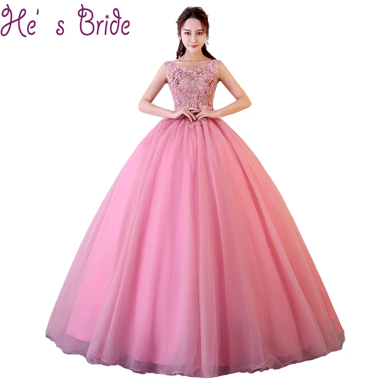 Evening Dress Elegant Scoop Neck Sleeveless Lace Up Back Ball Gown Tulle Embroidery Sweet Pearls Party Prom | Свадьбы и торжества