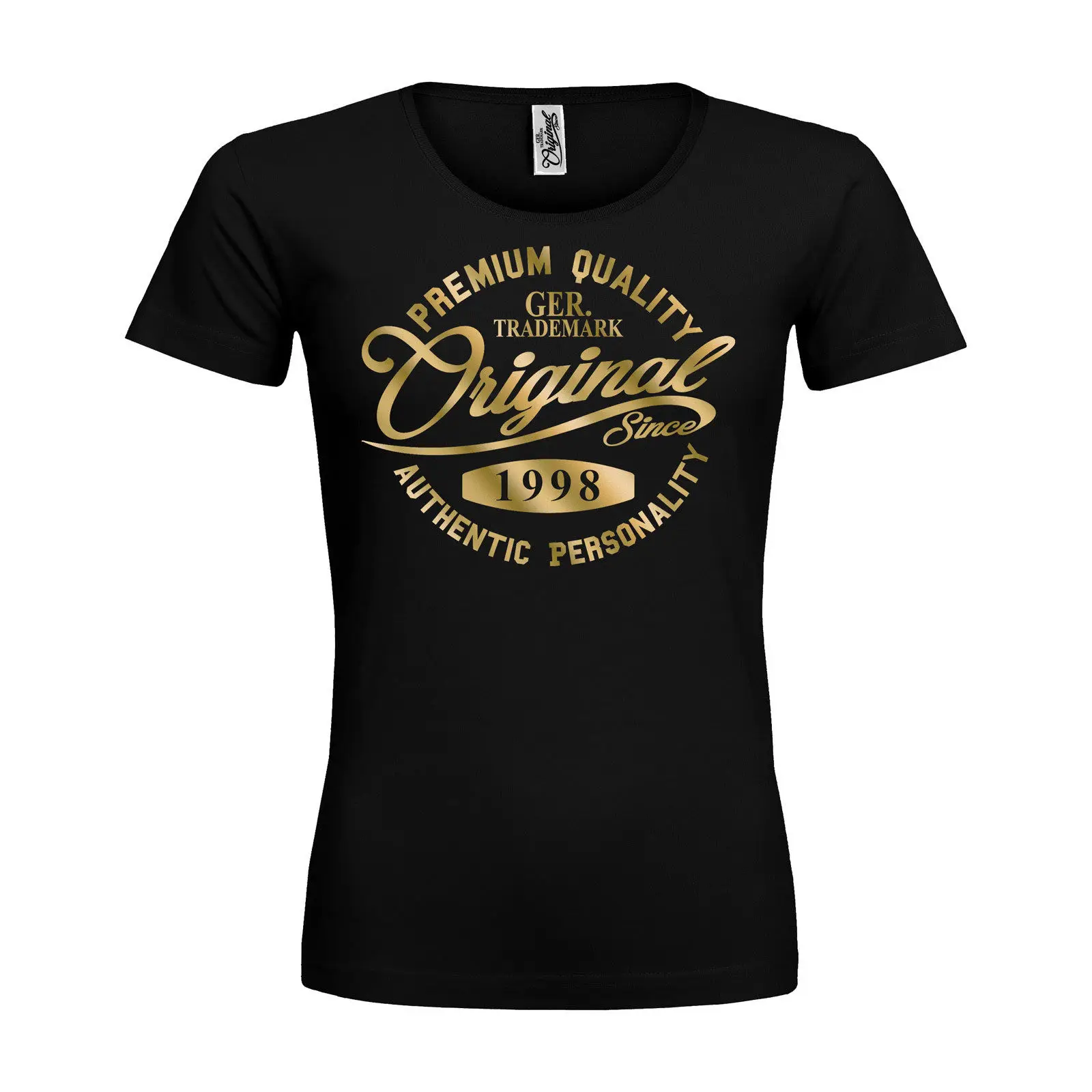 

2019 Hot Sale Fashion Woman T-Shirt Comfort Original Since 1998 Handwriting Premium Quality Geburtstag Tee Shirt