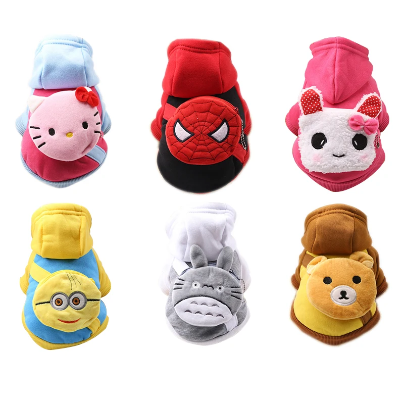 

13 Style Selection Dog Hoodie Pet Clothes Cute Cartoon Cozy Warm Winter Sweater For Small Dogs Jumpsuit Poodle Bulldog Favorite
