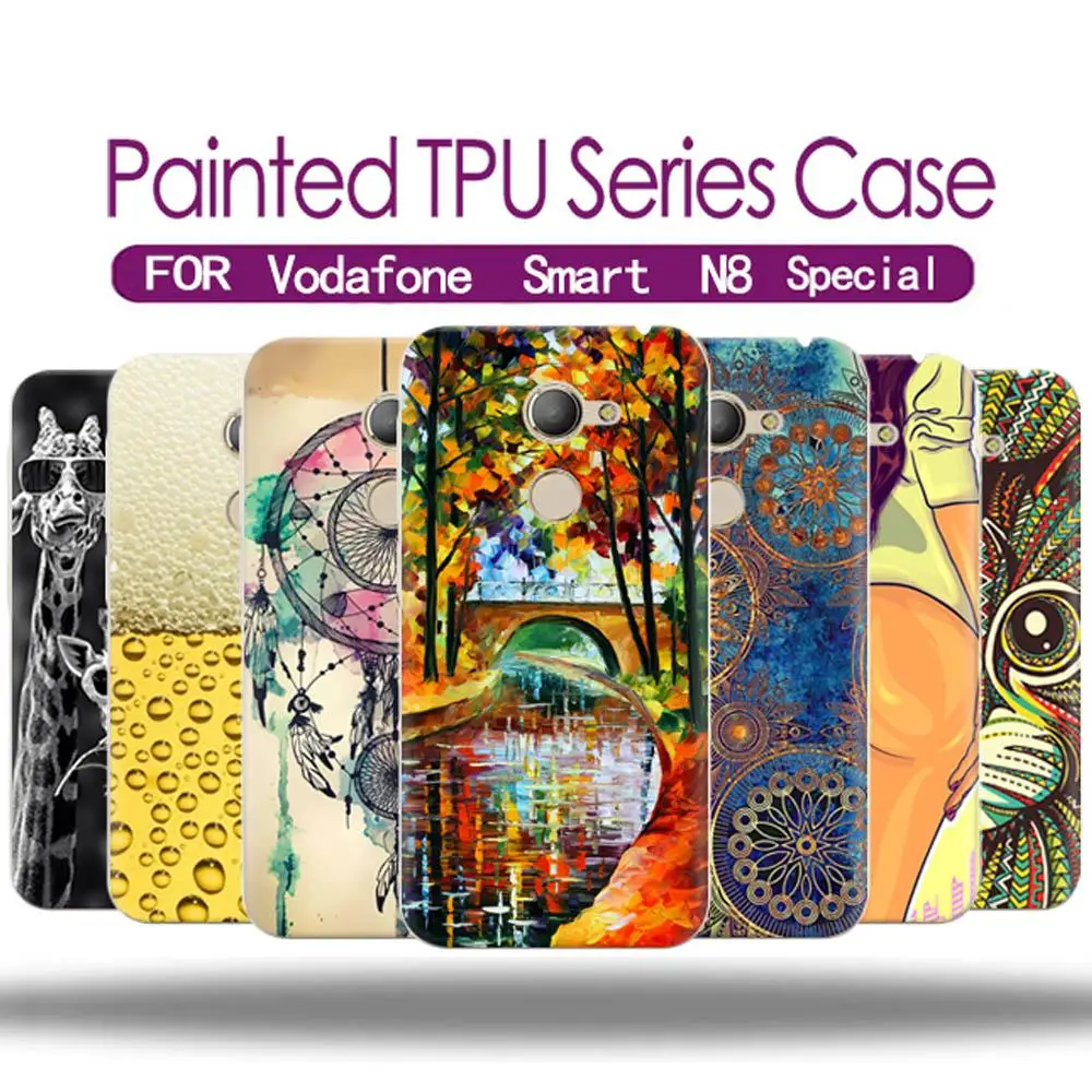 Vodafone Smart N8 Case silicone cover Cool pattern Cute animal Cartoon soft TPU case for Vodafone Smart N8 VFD610 cover 5.0\