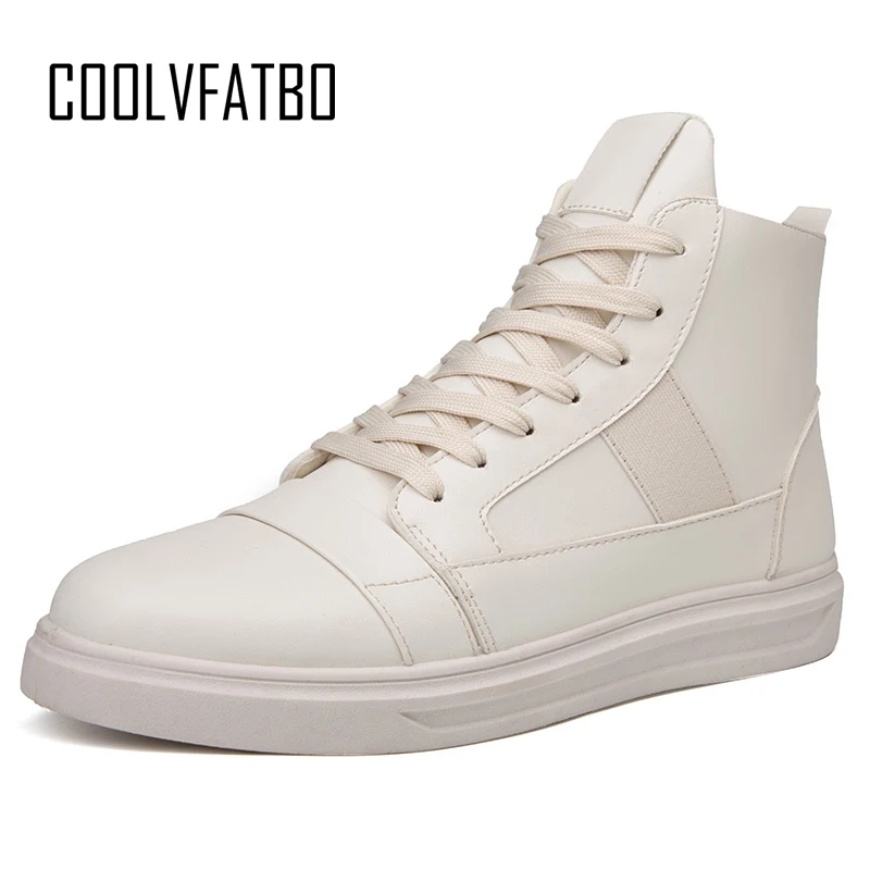 

COOLVFATBO Men'S Canvas Shoes Spring Autumn 2018 The New Lace-up High Style Men Vulcanize Shoes Sneakers Flats Men'S Shoes