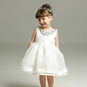 

2020 Girl Dress Summer White Bow Fashion Birthday Kids Girl Vestido Infantil 2 3 4 6 8 10 Years Old Girls Clothes RBF184031