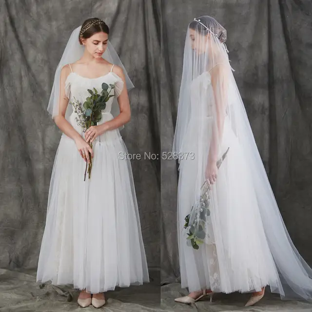 Online Shop Ynqnfs W71 Real Ankle Length Vintage Boho Wedding