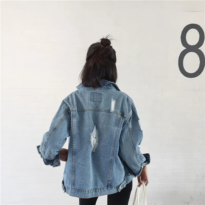 Greatest  Danjeaner Brand 2018 Women Basic Coat Denim Jacket Autumn Winter Plus Size Bomber Jacket For Women 