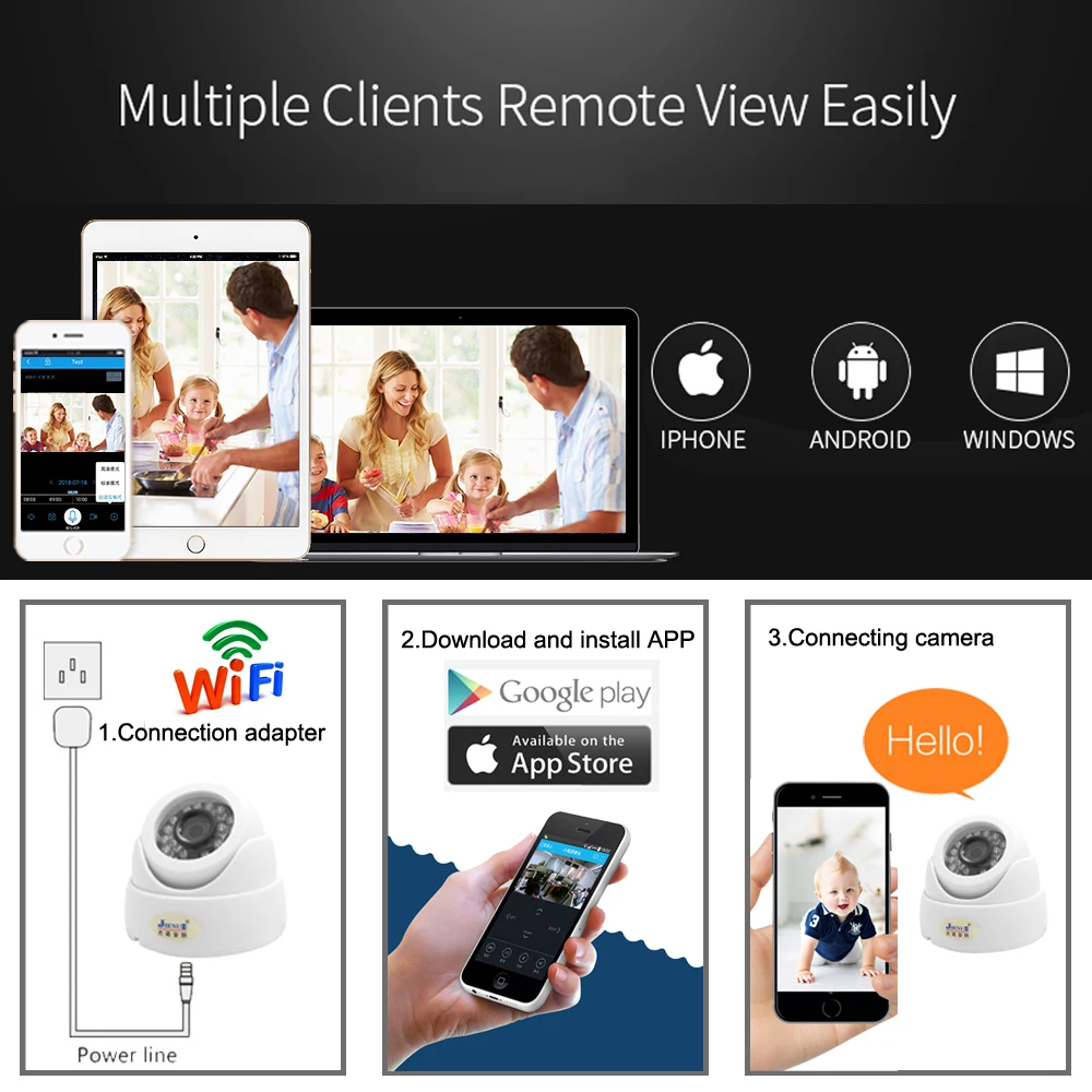 JIENUO, Wifi камера, Ip 1080 P, 960 P, 720 P, Cctv, видеонаблюдение, безопасность, беспроводная, аудио, IPCam, внутренняя камера, инфракрасная, купольная, домашняя камера