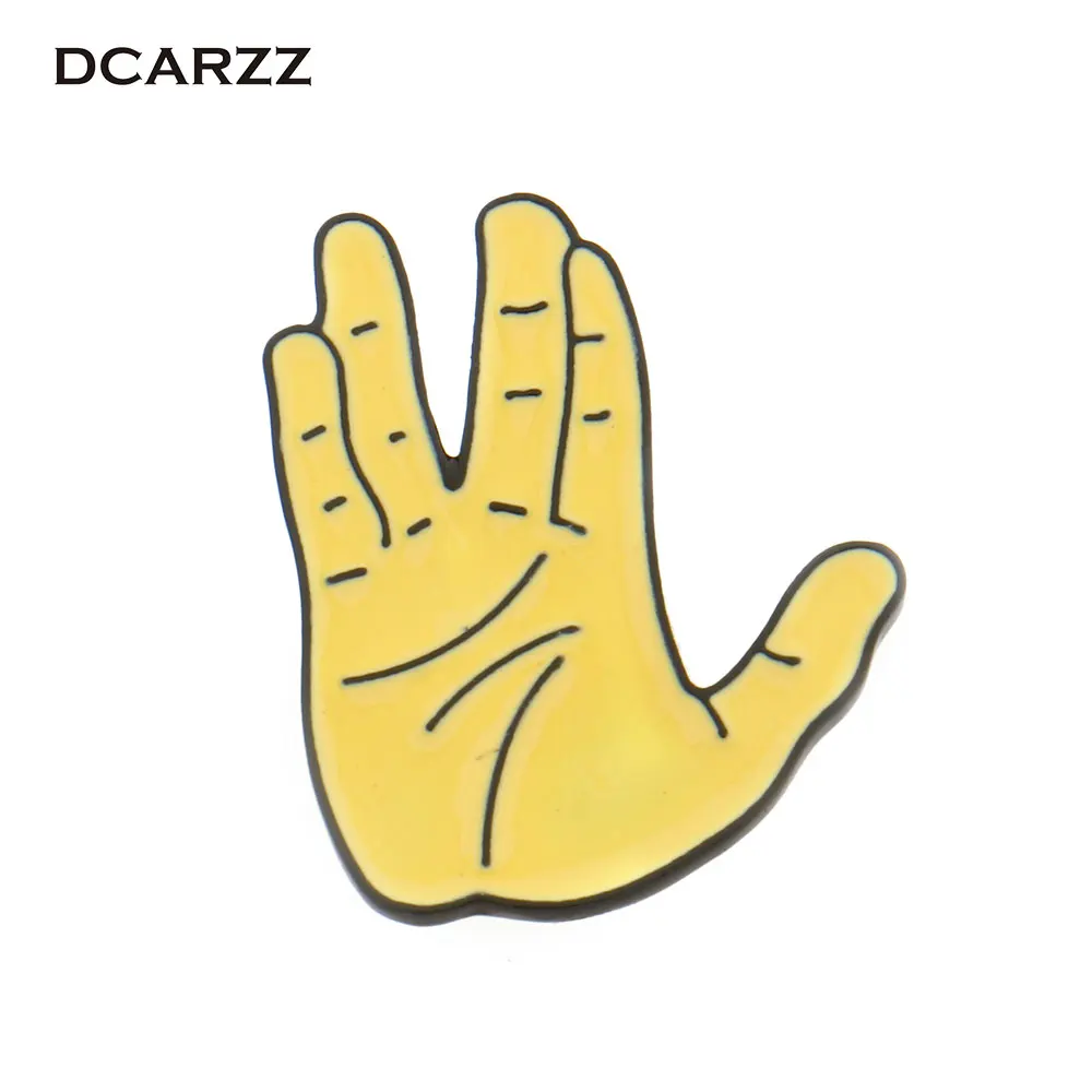 

Star Trek Spock Hand Pin Live Long and Prosper Pin Enamel Jewelry Trekkie Gift Jewellry Brooch Wholesale