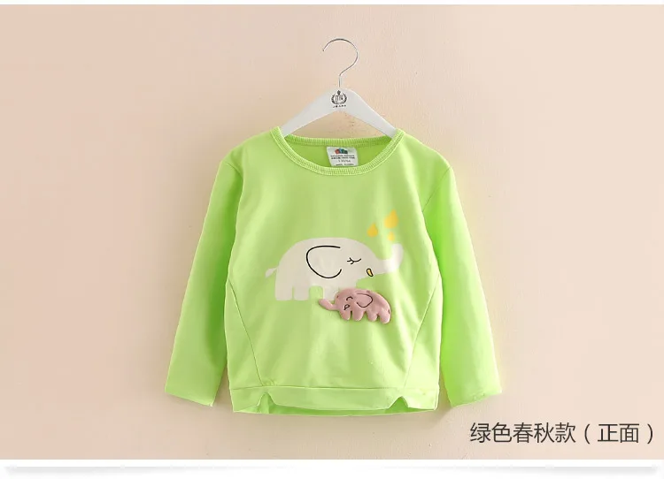 2018 Spring Autumn Female 2-10 Years Old Children'S Birthday Gift Long Sleeve Cartoon Elephant Baby Kids Sweatshirt For Girls (14)