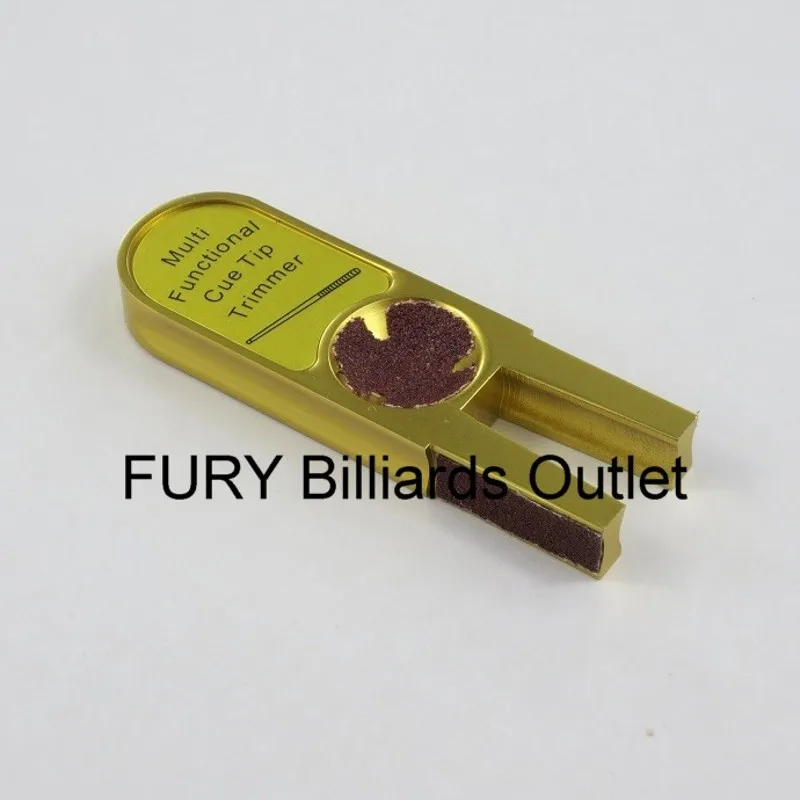 Multi functional cue tip Trimmer Golden Brick Ultimate Tip Tool