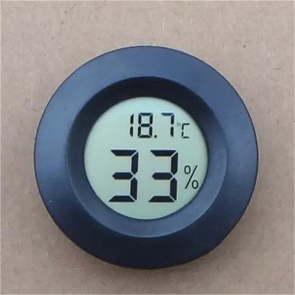 Мини ЖК Цифровой термометр гигрометр холодильник тестер морозильника Измеритель температуры и влажности детектор - Цвет: Black