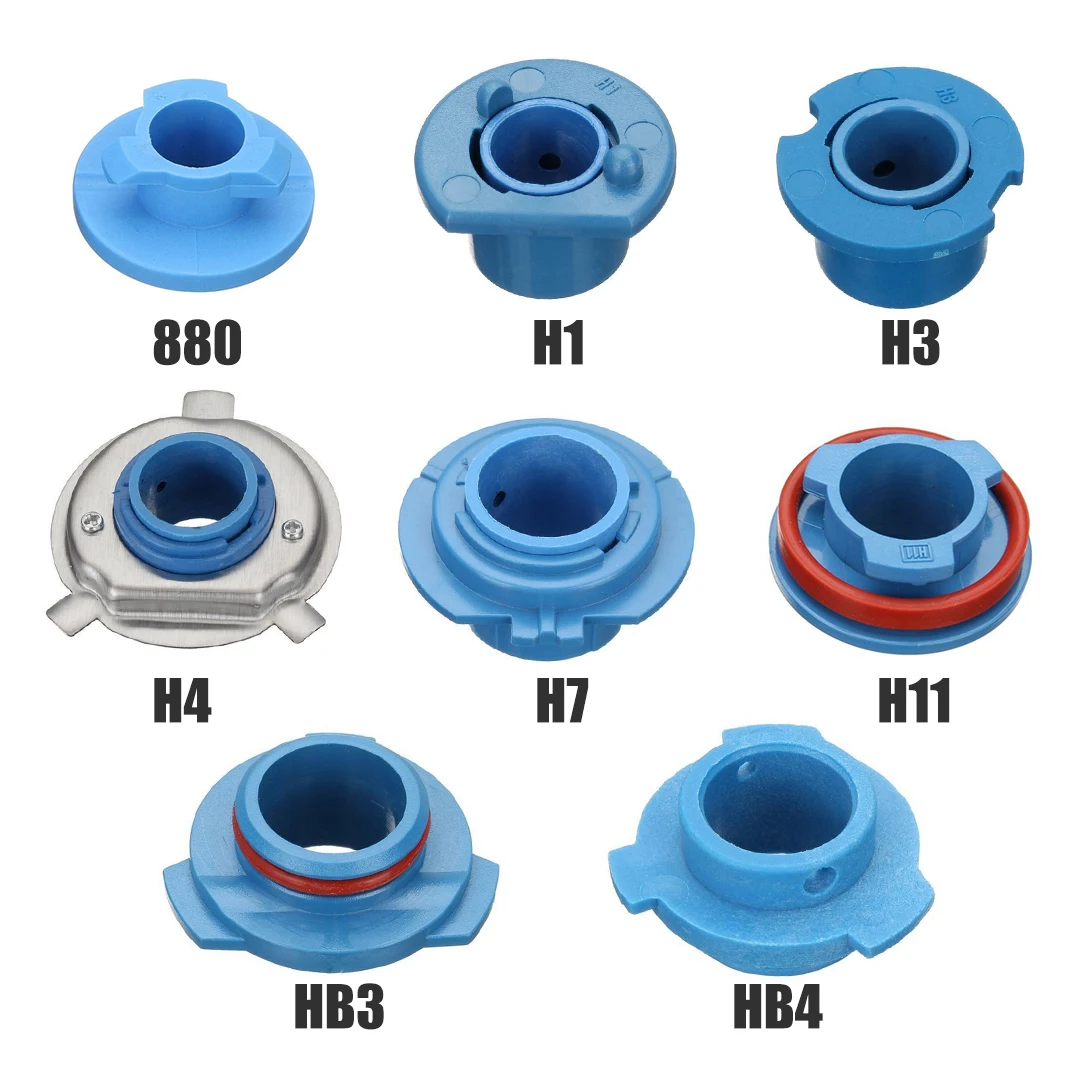 2pcs LED Headlight Bulb Base Adapter Socket Holder 8 Size LED Bulb Holder Adapter Clip 880/HB4/HB3/H11/H7/H4/H3/H1 Mayitr