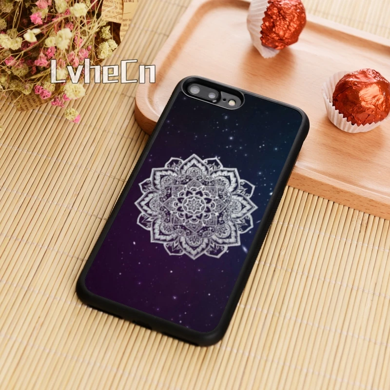 Чехол для телефона LvheCn с изображением туманности и мандалы чехол iPhone 5 6 s 7 8 plus 11 12