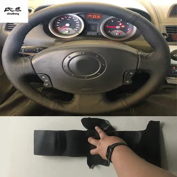 

Sew-on Microfiber leather car steering wheel cover For Renault Megane 2 2003-2008 Kangoo 2008-2012 Scenic 2 2003-2010
