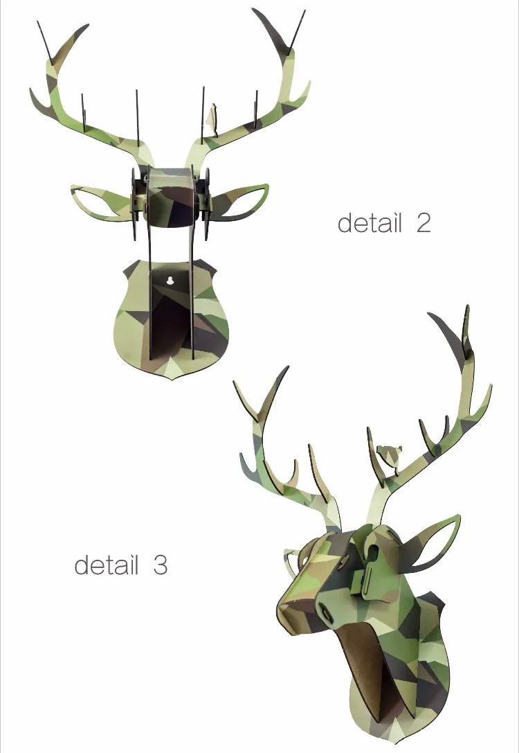 Лимитовая Рождественская голова оленя, деревянная настенная Подвеска для гостиной, спальни, домашний декор, деревянные поделки, МДФ, подвесные украшения