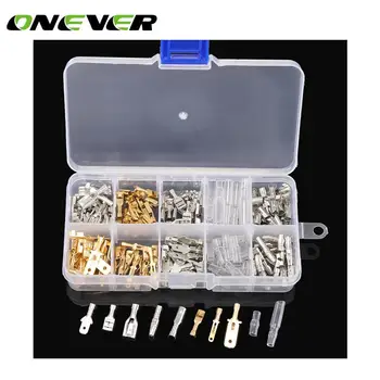 

150pcs Male and Female Car Spade Connector Splice Crimp Wire Terminals Assortment Kit with Insulating Sleeve for Motorcycle Bike