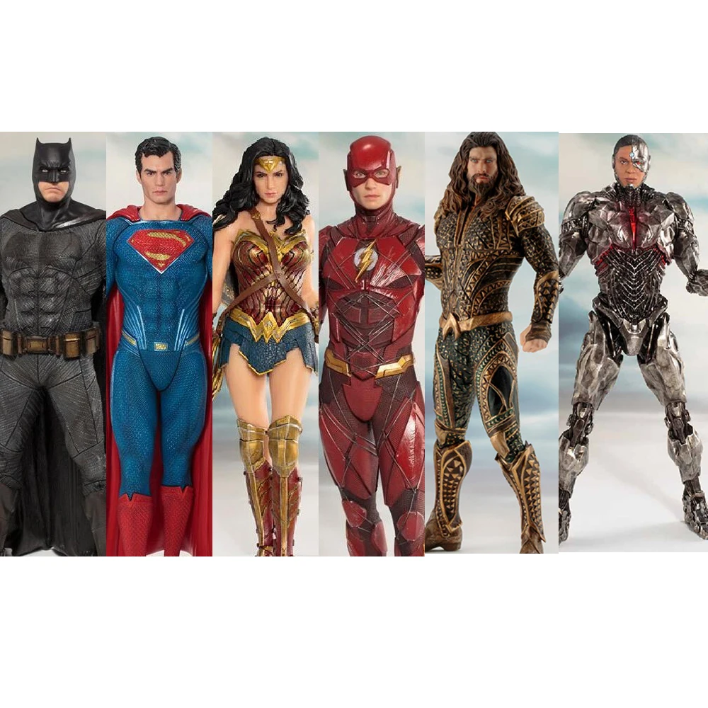 Статуя ARTFX DC Лиги справедливости Аквамен Бэтмен флэш Wonder Woman Супермен Человек
