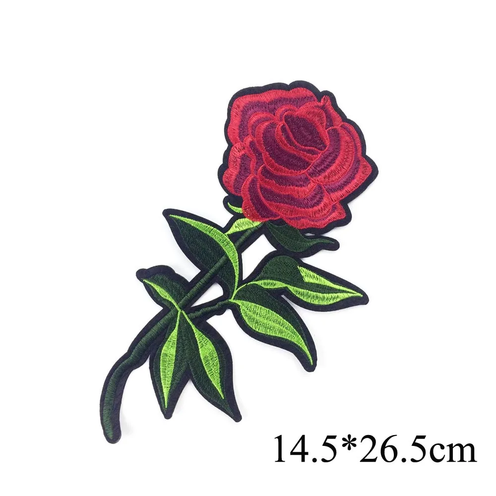 Вышивка цветочные нашивки для одежды наклейки с помощью утюга роза сделай сам