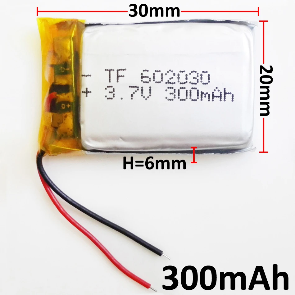 3,7 в 300 мАч 602030 литий-полимерная LiPo аккумуляторная батарея литий-ионная батарея для Mp3 PAD DVD электронная книга bluetooth гарнитура камера