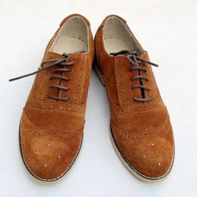 casual brown oxford shoes
