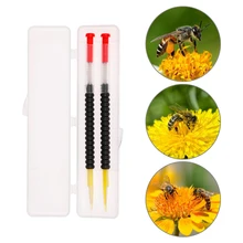 1 коробка 2 шт. пластиковый для пчеловодства прививки инструмент пчелиная матка личинки прививки выдвижной оборудование новые поставки с пружиной