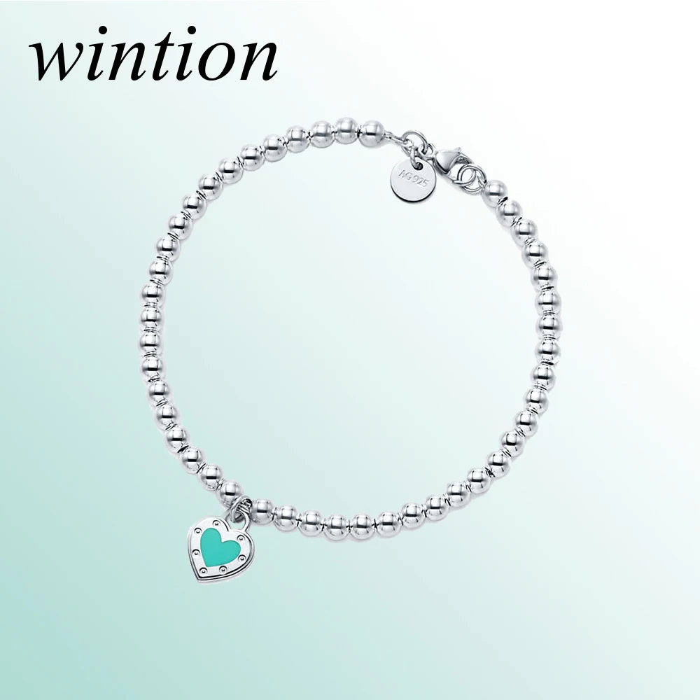 

Wintion tiff Bracelet Original 100% 925 Sterling Silver Women Free Shipping Jewelry High-end Quality Gift have logo 1:1