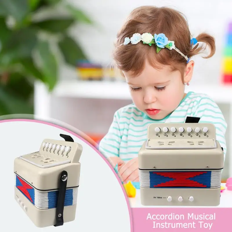 

Mini Children Keyboard Accordion Rhythm Educational Musical Instrument Band Toy for Kid Amateur Beginner Simulation Learning