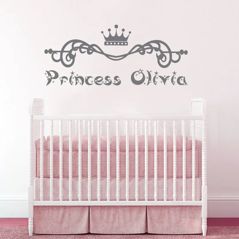 girls bedroom princess posters children customized name kids room