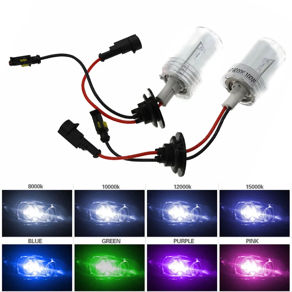 PKCELL 2 шт 100 Вт 12 В HID 6000 K/8000 K/10000 K светодиодные лампы для фар H7 для автомобилей Замена аксессуары автостайлинг для автомобильных фар