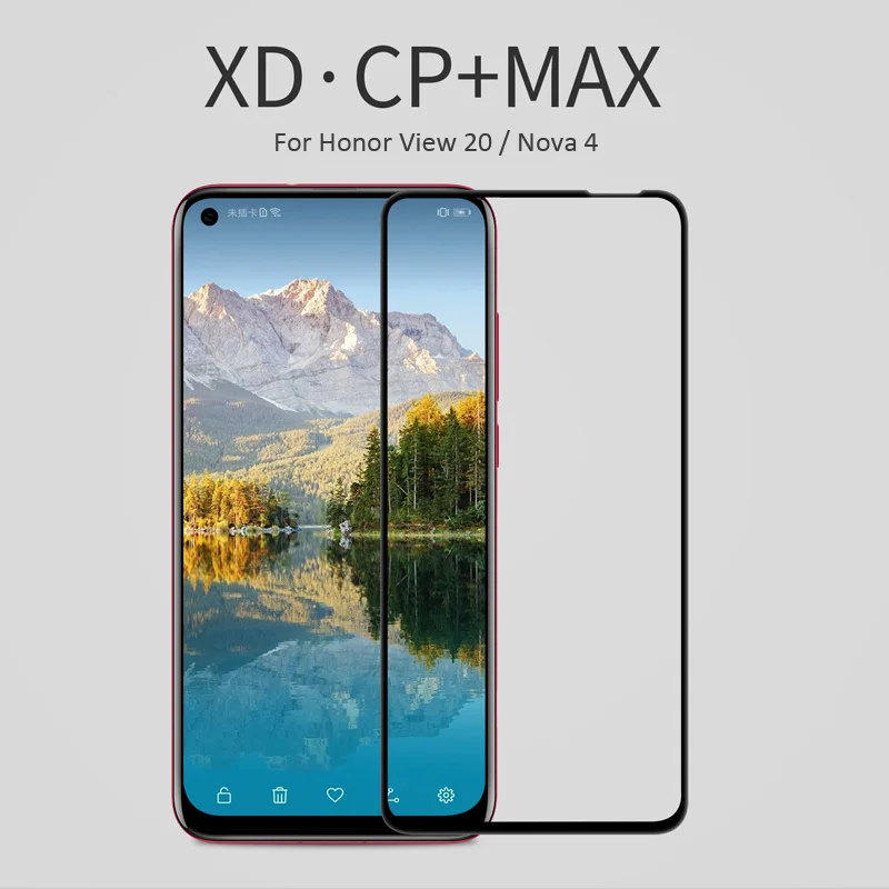 Nillkin XD CP+ Max закаленное стекло для huawei Honor View 20 Pro V20 на весь экран клеевой чехол изогнутый защитный олеофобный