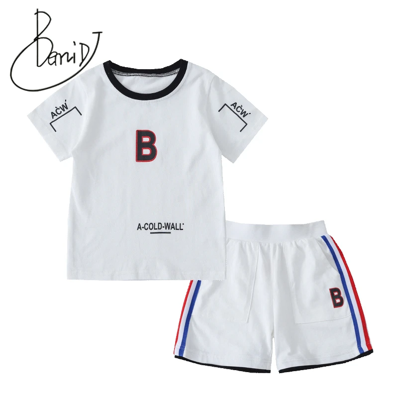 

2019 New Children clothing Boys Clothes Sets Spring Summer Active T-shirt + Shorts Clothes Kids Suit Boys Pullover Short Sets