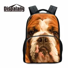 Dispalang Модные мужские рюкзаки женские Путешествия сумка 3D животное ноутбук рюкзак принт с Мопсом студентов колледжа подростка школьная сумка