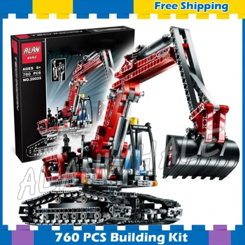 

760pcs Techinic 2in1 New Series Excavator Loader 20025 DIY Model Building Kit Blocks Gifts Sets Boys Sets Compatible With Lago