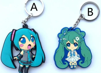 

New 20 pcs Cartoon Japanese anime MIKU PVC Key Chain For Best Gift Free Shipping q-012
