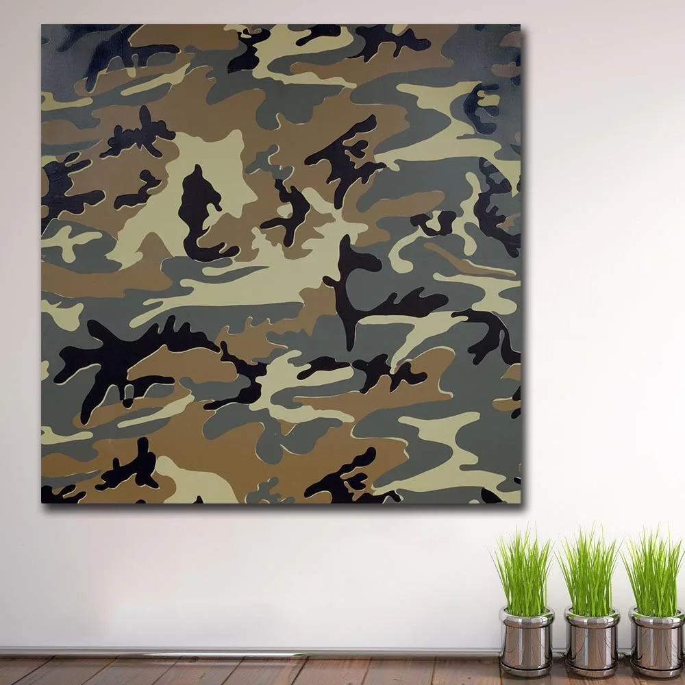 AndyWarholcamouflageWallPicturesOilPaintingPrintCanvasTopIdea