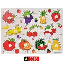 Распродажа MP101 фруктовый мультяшный паззл Виноградная клубника в виде яблока, банана арбуз дерево груши головоломка хорошо для детские головоломки игрушка для детей