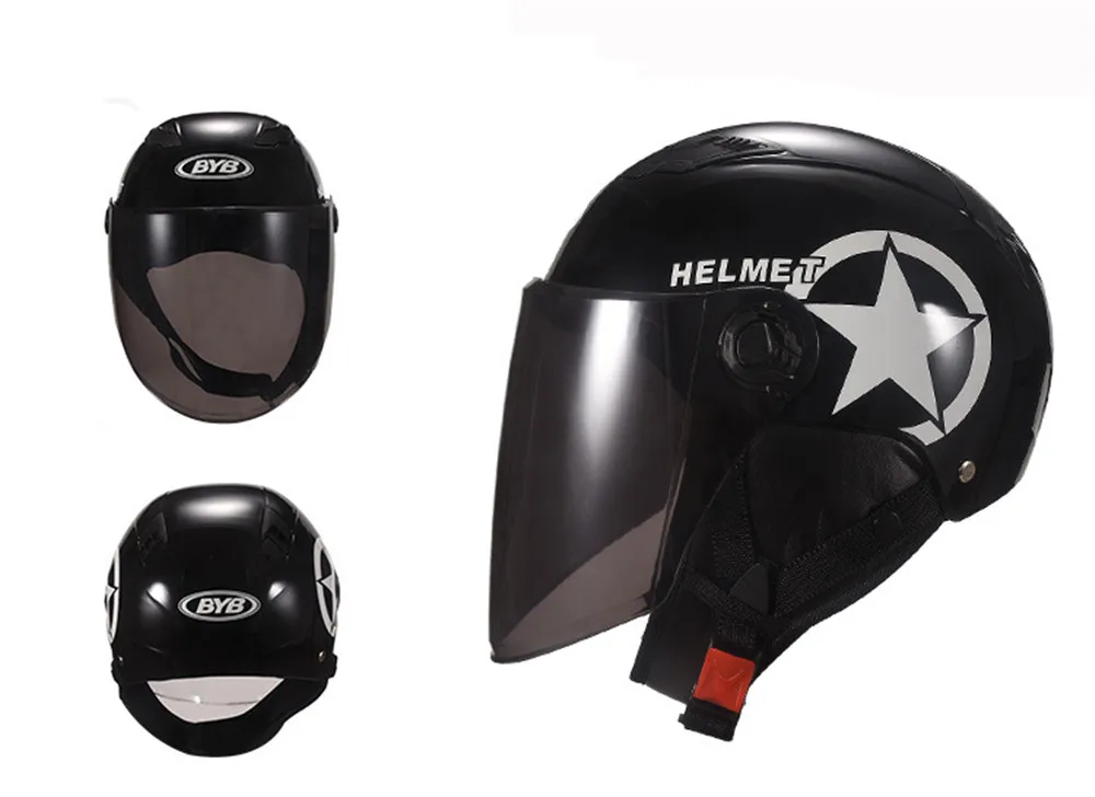 Universal Универсальный Унисекс мотоциклетный скутер открытый шлем с коричневыми линзами дышащий шлем для мотокросса универсальный модный шлем
