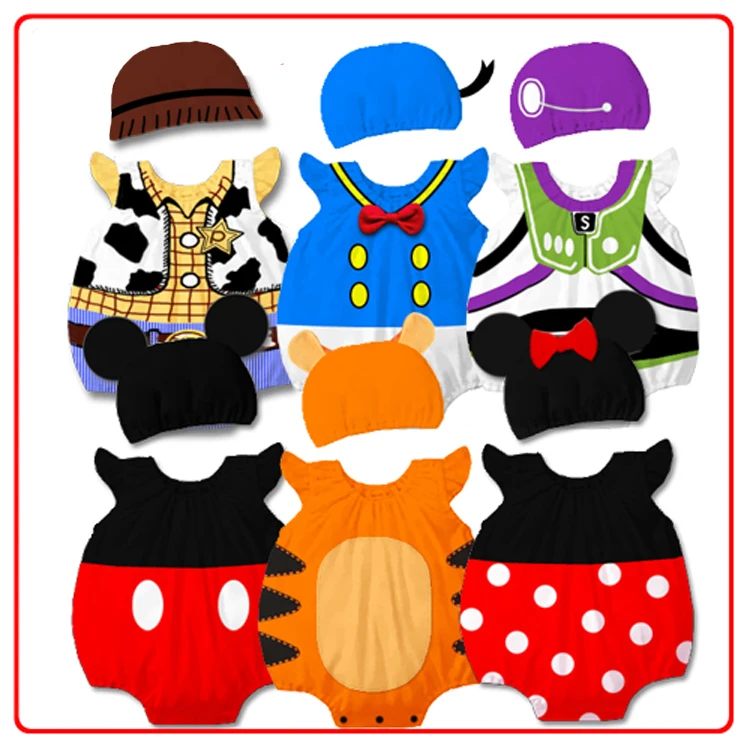 

Newborn Baby Rompers Toy Story 4 Woody Cosplay Costume Clothes Cartoon Baby Unisex Baby Rompers Cartoon Animal Clothing Set