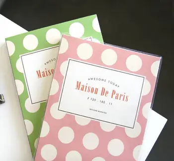 Cute Pink Dots Undated Weekly Planner Book 176P Korean Fashion Agenda Gift business fashion 2018 pocket journal weekly planner 176p korean fashion stationery