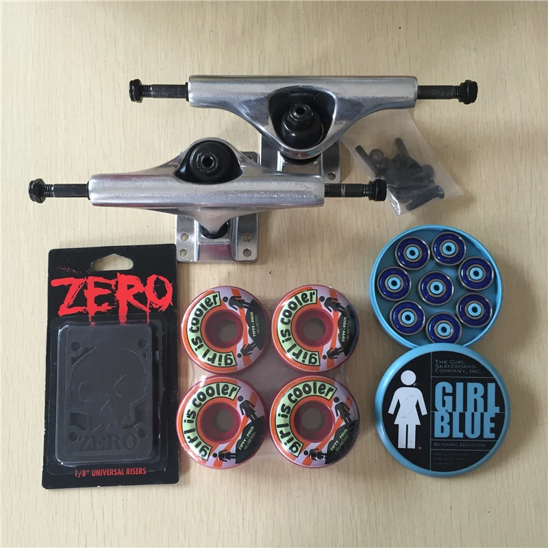 Buy Original Skateboard Parts Blank Aluminum 5.25" Skate Trucks And Girl PU