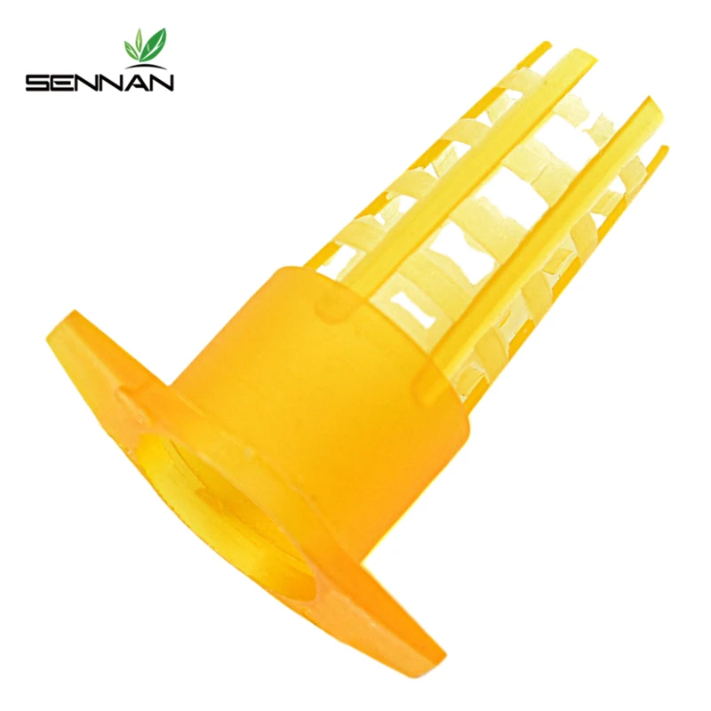 

SenNan 30 Pcs Beekeeping Tools Yellow Plastic Bee Queen Cage Protective Cover Beekeeping Tools Cell Protector Cages
