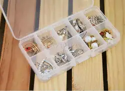 10 слотов пластиковый отсек регулируемое ювелирное ожерелье прозрачная коробка для хранения Чехол держатель ремесло Органайзер
