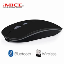Imice Перезаряжаемые беспроводная мышь 2400DPI Точек на дюйм slient USB компьютерная мышка 2.4G встроенный литиевый Батарея мышь беспроводная для портативных ПК