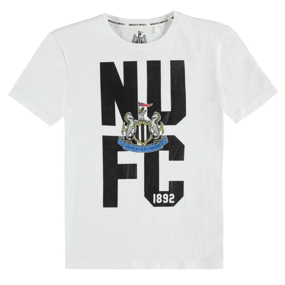 

Team Kids Boys Newcastle United Crest T Shirt Junior Crew Neck Tee Top Short