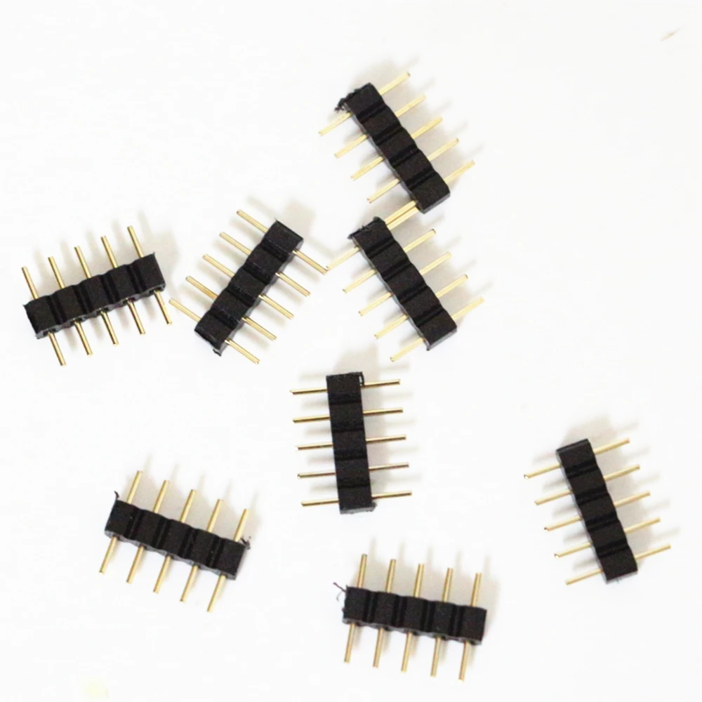 10 шт./лот 5pin RGBW LED разъем 5 контактный штырьковый штекер двойная DIY маленькая часть