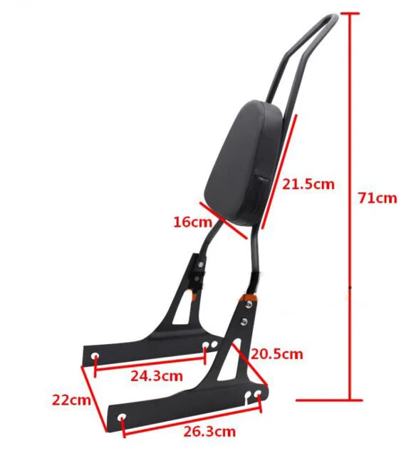 Backrest Sissy Bar For Harley Davidson Dyna Street Bob FXDB Supler