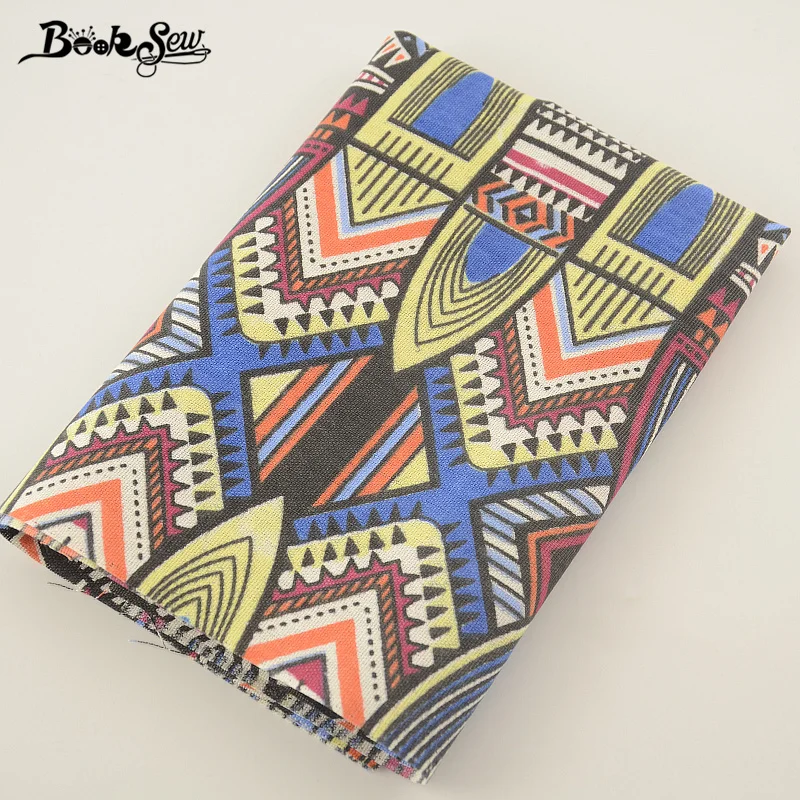 Booksew Brown Cotton Linen Fabric Abstract Design Home Textile Sewing Material For Tablecloth Bag Curtain Cushion Pillow Zakka