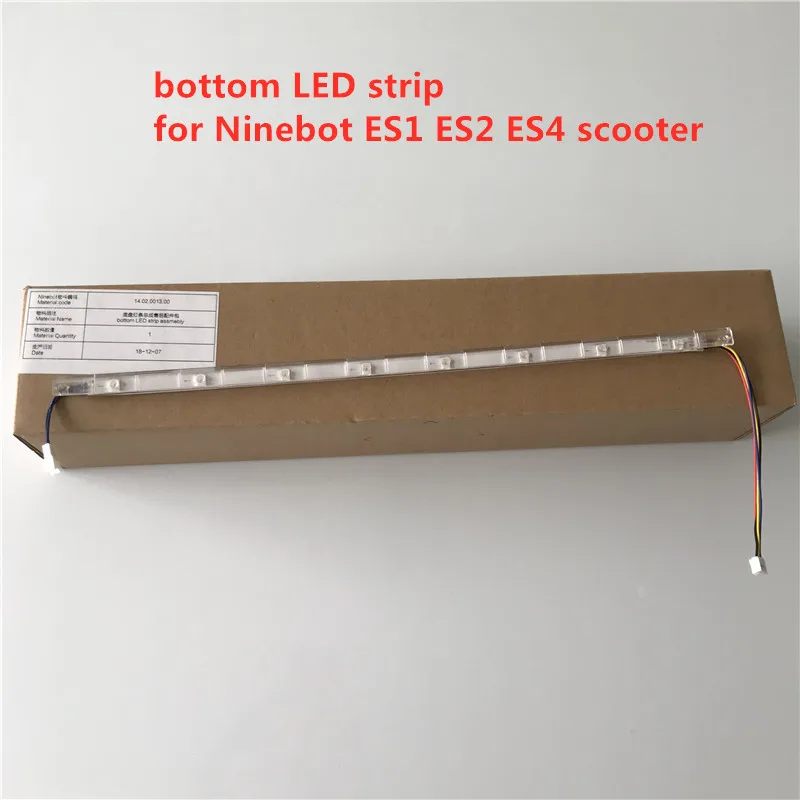 Kickscooter Ninebot ES1 ES2 ES4 комплект аксессуаров контроллер приборной панели заднее колесо вилка электрический тормоз дроссельная заслонка зарядное устройство - Цвет: Bottom LED Strip