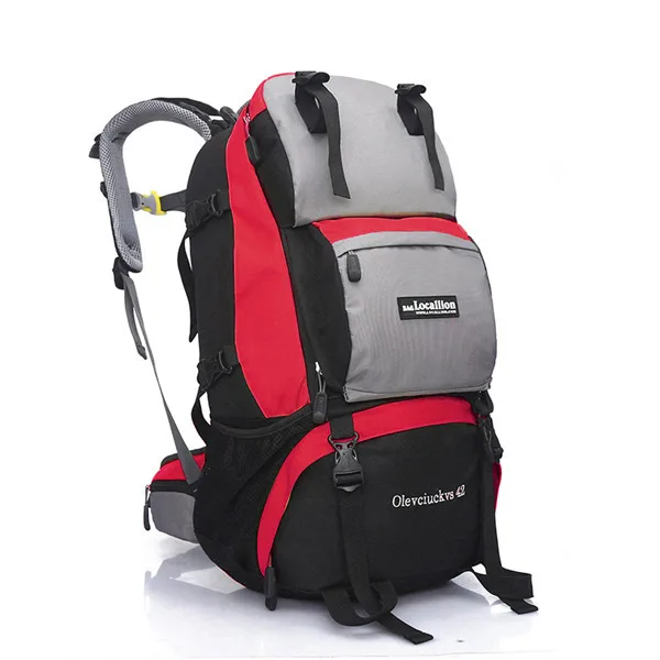 42L Большая вместительная сумка, рюкзак для путешествий, школьный рюкзак, рюкзак для альпинизма, рюкзаки для путешествий P69 - Цвет: Red