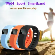 Смарт-группы tw64 фитнес-трекер bluetooth браслет смарт-шагомер для iphone android xiaomi телефон pk mi группа cicret браслет