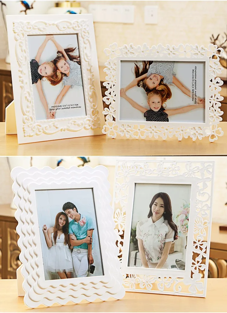 Милая Белая фоторамка для детей, держатель для фотографий для офиса, прямоугольная рамка для фотографий для домашнего декора, свадебный подарок