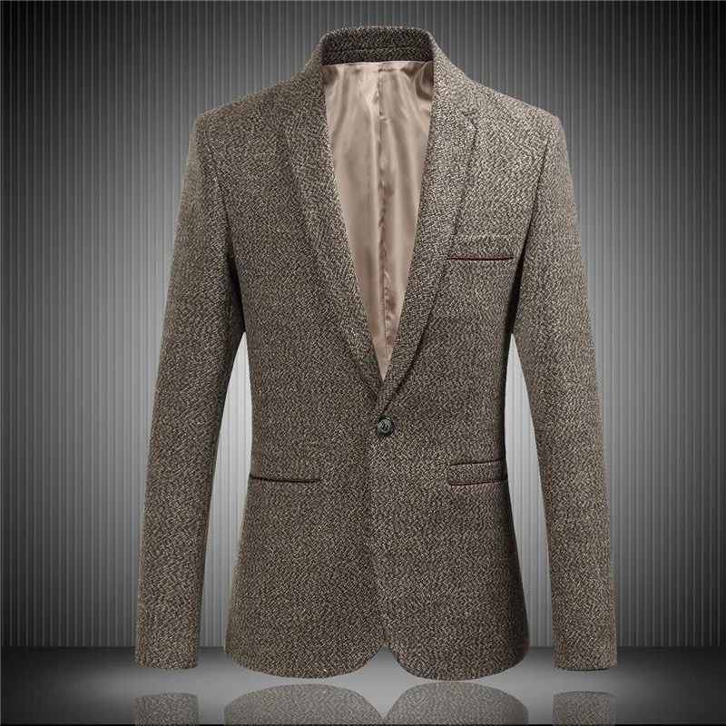 

Suit jacket fashion brand British style men's casual slim suit coat high quality men's pioneers slim business casual suit jacket